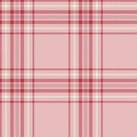 Plaid seamless pattern in red. Check fabric texture. Vector textile print.