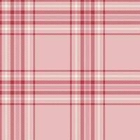 Plaid seamless pattern in red. Check fabric texture. Vector textile print.