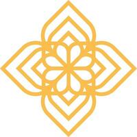 Geometric Flower Logo Element vector