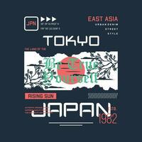 tokyo japan, east asia, graphic design, typography vector, illustration, for print t shirt, cool modern style vector