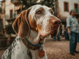 Bracco Italiano dog created with Generative AI technology photo