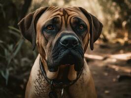 Boerboel dog created with Generative AI technology photo