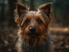 Australian Terrier dog created with Generative AI technology photo