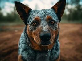 Australian Cattle dog created with Generative AI technology photo