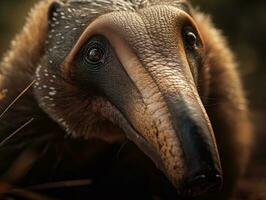 Anteater portrait created with Generative AI technology photo