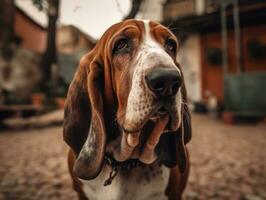Beagle dog created with Generative AI technology photo