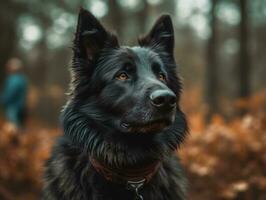 Belgian Sheepdog dog created with Generative AI technology photo