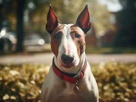 toro terrier perro creado con generativo ai tecnología foto