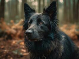 Belgian Sheepdog dog created with Generative AI technology photo