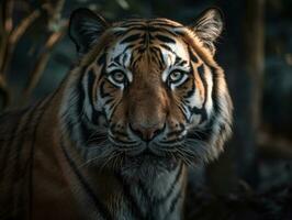 Tigre retrato creado con generativo ai tecnología foto