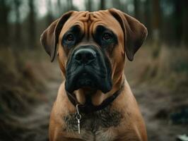 Boerboel dog created with Generative AI technology photo