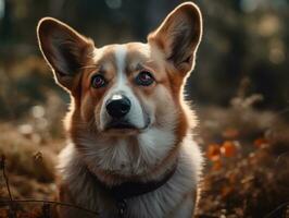 corgi perro creado con generativo ai tecnología foto