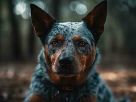 Australian Cattle dog created with Generative AI technology photo