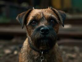 frontera terrier perro creado con generativo ai tecnología foto