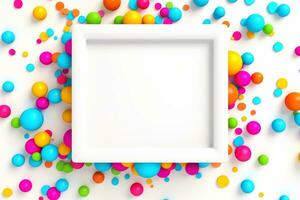 Mockup photo frames, Empty abstract shape framing for your design. template for picture, painting, poster, lettering or photo gallery, Generative AI illustration