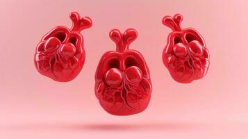 3D illustration mockup of the human organ system, Anatomy, Nervous, circulatory, digestive, excretory, urinary,and bone systems. Medical education concept, Generative AI illustration photo