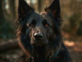 Belgian Sheepdog dog created with Generative AI technology photo