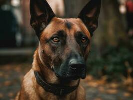 Belgian Malinois dog created with Generative AI technology photo