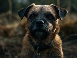 frontera terrier perro creado con generativo ai tecnología foto