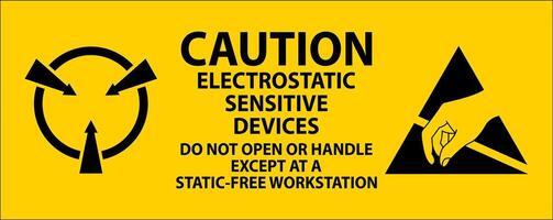 Caution Electrostatic Sensitive Devices vector