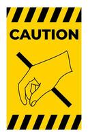 Warning Sign Static Sensitive Hazard Symbol vector