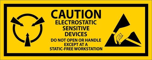 Caution Electrostatic Sensitive Devices vector