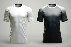 Mockup sports football team uniforms white shirt, Generative AI illustration photo