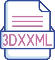 3DXXML File Format Vector Icon