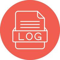 LOG File Format Vector Icon