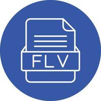 FLV File Format Vector Icon