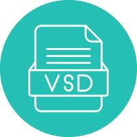 vsd archivo formato vector icono