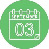 3 September Vector Icon