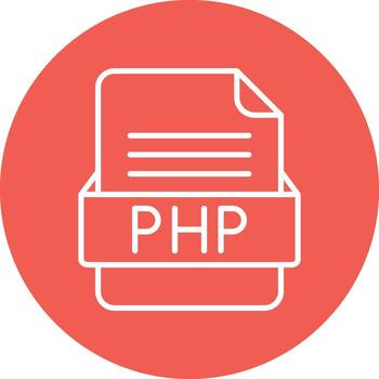 PHP File Format Vector Icon