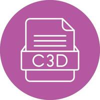 c3d archivo formato vector icono