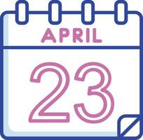 23 April Vector Icon