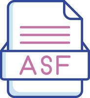 ASF File Format Vector Icon