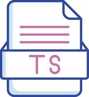 TS File Format Vector Icon