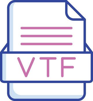 VTF File Format Vector Icon