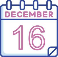 16 December Vector Icon