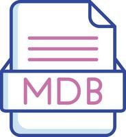 MDB File Format Vector Icon