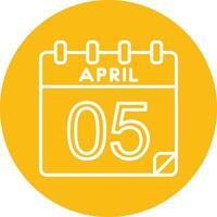 5 April Vector Icon