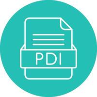 PDI File Format Vector Icon