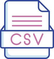 CSV File Format Vector Icon
