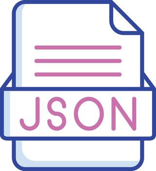 JSON File Format Vector Icon