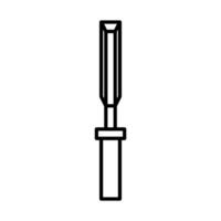 chisel icon in line style vector