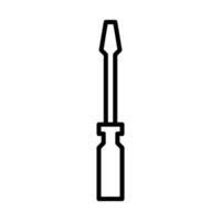 screwdriver icon in line style vector