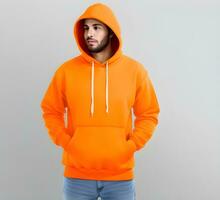 Man hoodie mockup ai generate photo