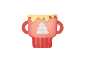 aguarela Natal clipart ilustração em transparente fundo. cortar Fora Novo ano inverno quente bebidas caneca do chá, copo do café para inverno feriado cardápio do restaurantes, cafés e café lojas png