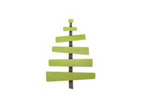 acuarela mano dibujado Navidad árbol separar aislado en transparente antecedentes. conífero arboles verde contento nuevo año diseño. sencillo Pinos acortar Arte. invierno fiesta hojas perennes bosque árbol png