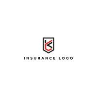 Abstract Modern logo template or icon letter KL or LK in black red color isolated on a white background. Abstract letter KL logo applied for claim insurance company logo design inspiration template vector